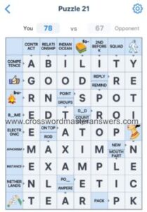 Crossword Master Level 21